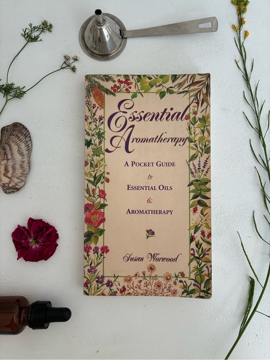 New World Library Other - Essential Aromatherapy Pocket Guide — Cream Floral Cover
